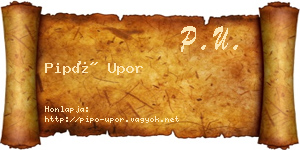 Pipó Upor névjegykártya